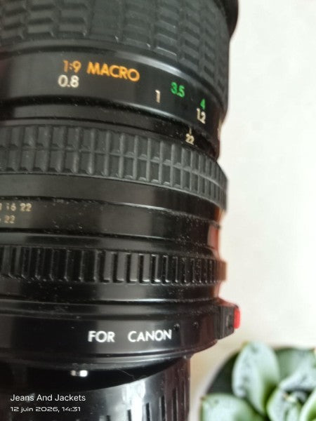 Lot Accessoires Photo Canon FD - 2 Objectifs Sigma Zoom + Flash Braun Vintage & Sacoche