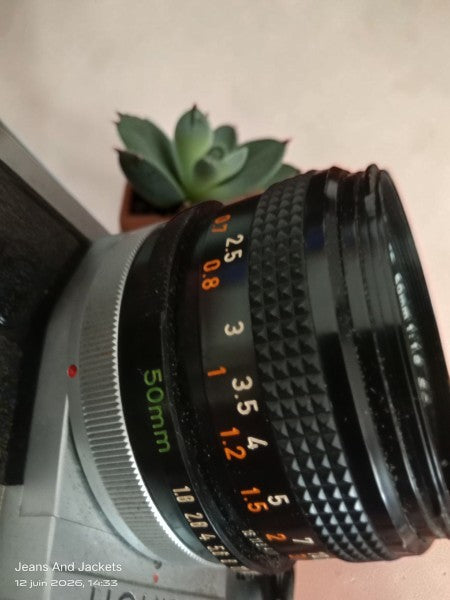 Appareil Photo Argentique Vintage Canon FTb QL + Objectif Canon FD 50mm f/1.8 S.C