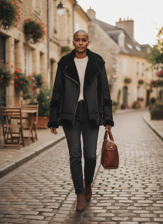 La Fée Maraboutée Bomber Jacket - Size 38 - Black