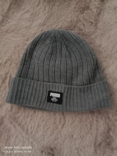Bonnet côtelé Puma gris anthracite "SINCE 1948" - Excellent état