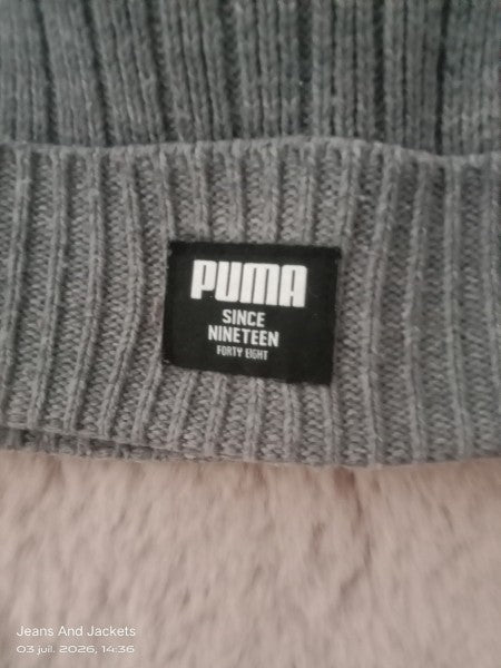 Bonnet côtelé Puma gris anthracite "SINCE 1948" - Excellent état