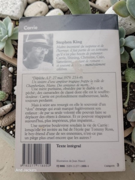 Livre Vintage "Carrie" - Stephen King (Édition J'ai Lu)