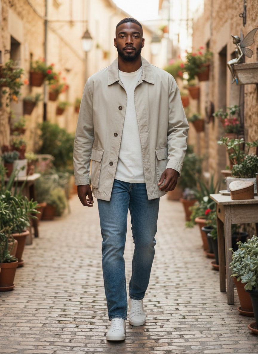 Veste de mi-saison Beige Celio – Taille XL