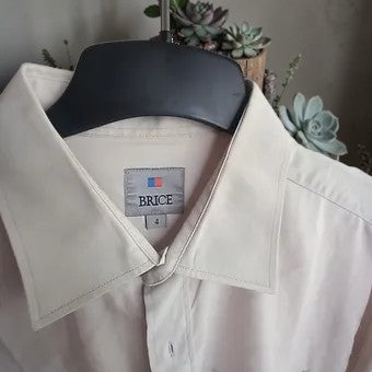 Chemise Homme BRICE Beige – Taille 4 (XL) – Comme NEUVE