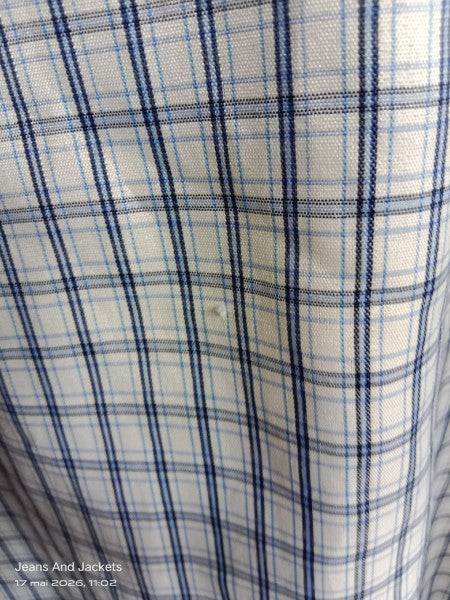 👔 Chemisette à Carreaux Bleus — City Hemd — XXL (T43-44)