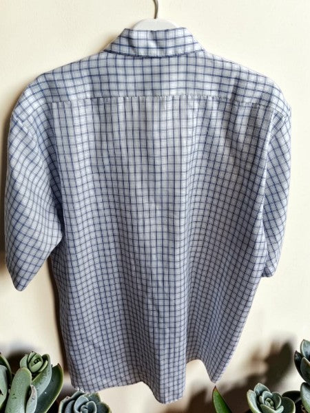 👔 Chemisette à Carreaux Bleus — City Hemd — XXL (T43-44)