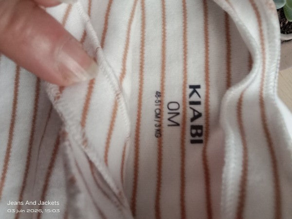 Ensemble de naissance 3 pièces Kiabi – Taille 0 mois (Naissance)