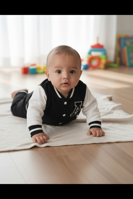 Ensemble Sport 2 pièces Noir & Blanc - 9 mois (74cm)