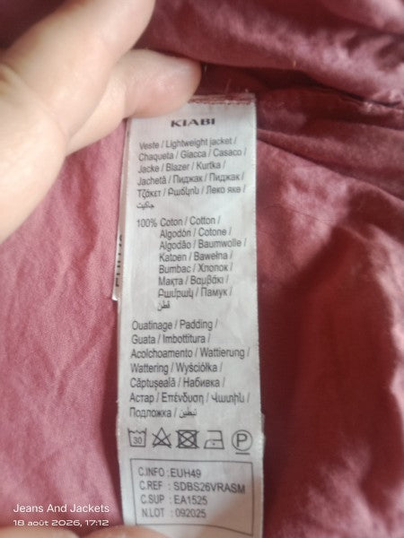 Gilet Sans Manches Matelassé Fleuri Kiabi — Bébé 3 mois Rose Pastel