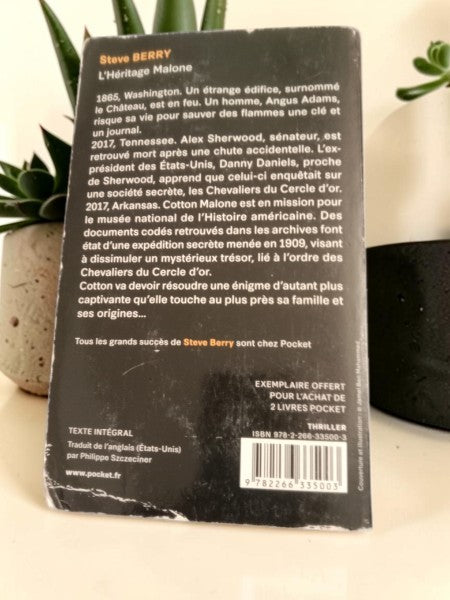 Thriller "L'Héritage Malone" - Steve Berry