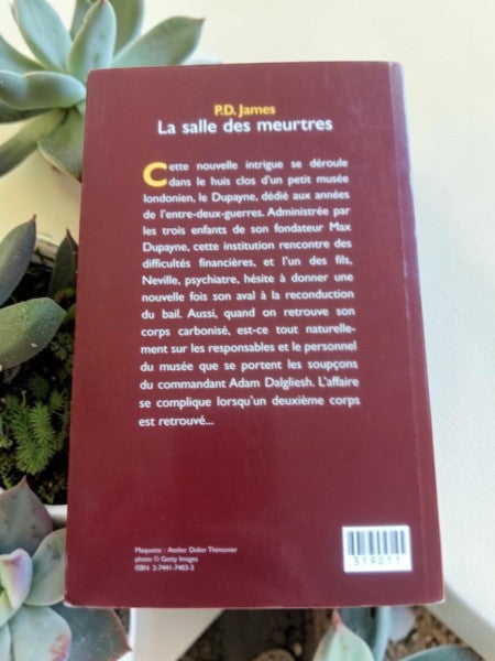 Livre Roman Policier "La salle des meurtres" - P.D. James - Édition Grand Format