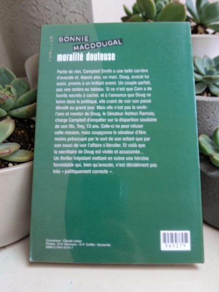 Livre "Moralité douteuse" - Bonnie MacDougal