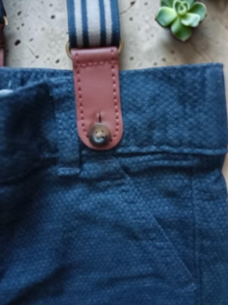 Pantalon à bretelles rétro chic bleu canard – Primark Cares (9-12 mois)