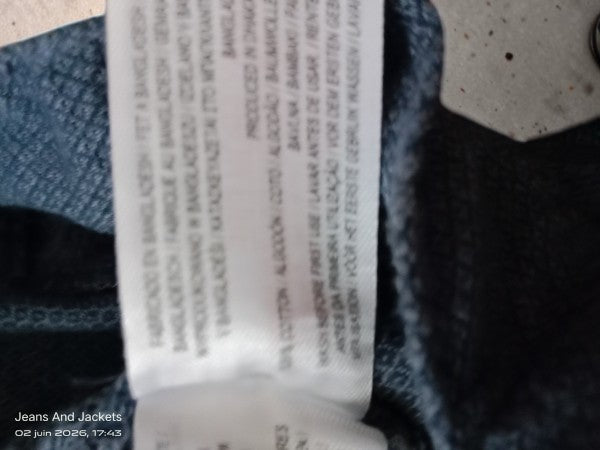 Pantalon à bretelles rétro chic bleu canard – Primark Cares (9-12 mois)