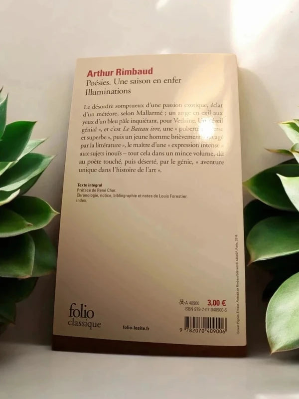 Poésies / Une saison en enfer / Illuminations – Arthur Rimbaud – Éditions Folio Classique