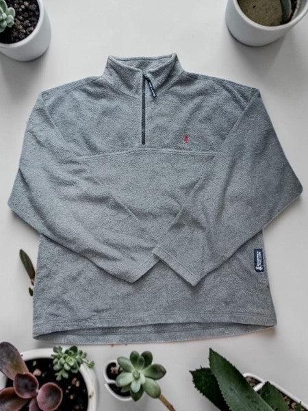 Pull Polaire Vintage – Style "Club" - Gris Moumoute