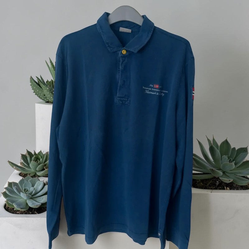 Polo Homme Manches Longues NAPAPIJRI – Bleu Roi – Taille L/XL