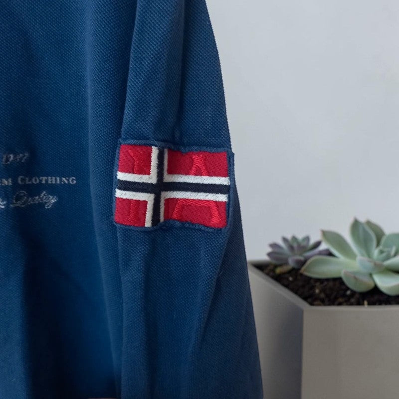 Polo Homme Manches Longues NAPAPIJRI – Bleu Roi – Taille L/XL