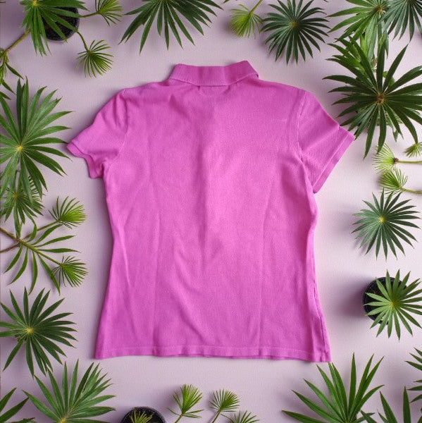 Polo Lacoste Rose Fuchsia Femme – Taille 36 (S) – État Impeccable