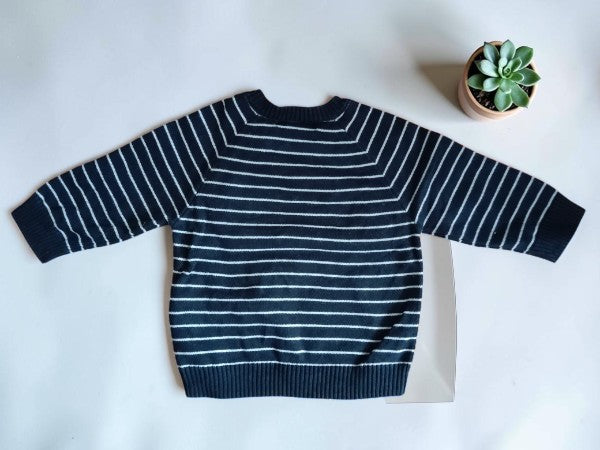 🧸 Petit Pull Marinière Ours — Baby By Gémo — Taille 3 Mois (62 cm)