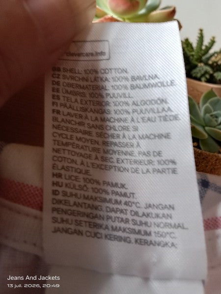 Pyjama Bébé H&M - Rouge à Carreaux Tartan - 100% Coton - 2/3 Ans (98cm)