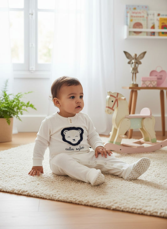 Vertbaudet "Safari Cuddle" Velour Pyjamas – 3 years (94 cm)