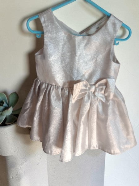 Robe cérémonie argentée H&M 2 ans / 92 — Baptême Mariage