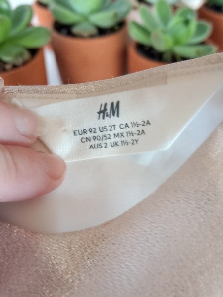 Robe cérémonie argentée H&M 2 ans / 92 — Baptême Mariage
