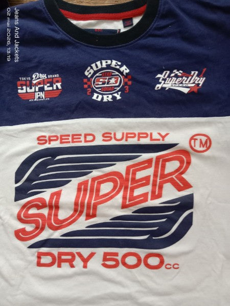 T. shirt Superdry -Marine et blanc (taille XL)