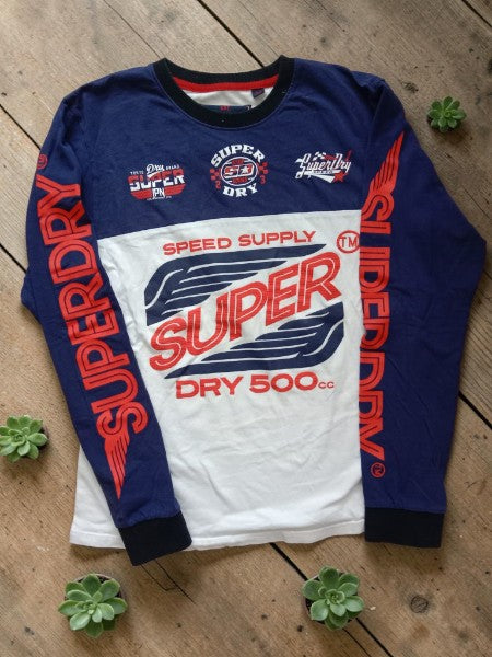 T. shirt Superdry -Marine et blanc (taille XL)