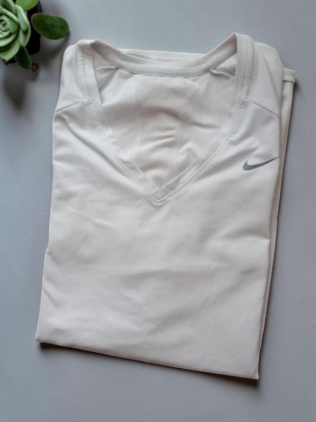 🏃‍♀️ T-shirt de Sport Nike Femme Blanc (Taille XL) - Confort & Performance ✨