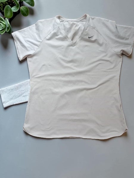 🏃‍♀️ T-shirt de Sport Nike Femme Blanc (Taille XL) - Confort & Performance ✨