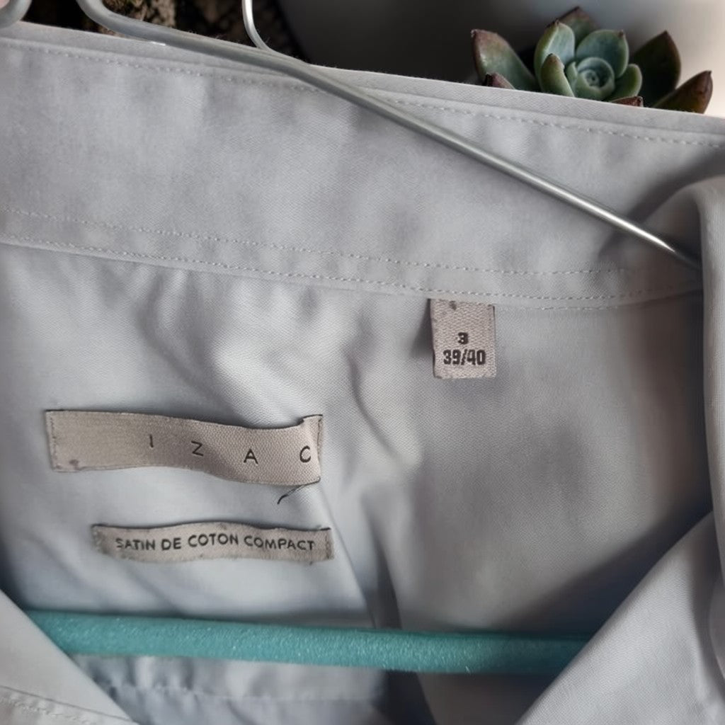 Chemise IZAC en Satin de Coton Compact – Élégance & Confort