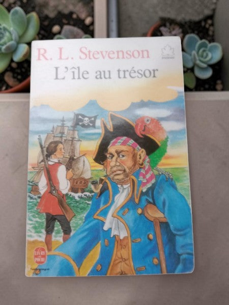 Livre "L'île au trésor" - R. L. Stevenson (Édition Hachette Jeunesse, 1989)