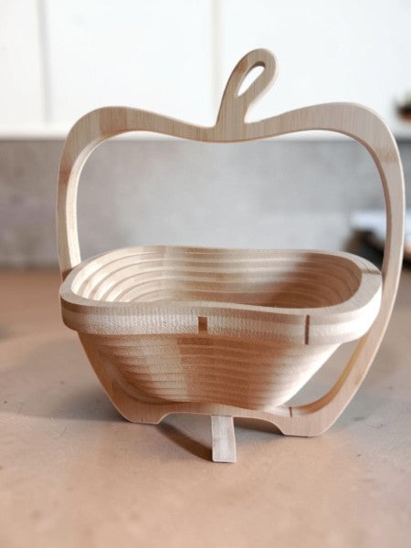 Corbeille à Fruits Pliable en Bambou "Pomme"