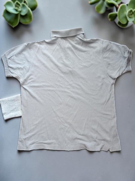 🐊 Polo Vintage "Chemise Lacoste" – Bleu Ciel